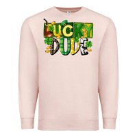 Pale Pink Lucky dude  St. Patrick's Day Premium Sweatshirt - CowGirlArtShop