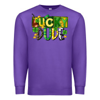 Purple Lucky dude  St. Patrick's Day Premium Sweatshirt - CowGirlArtShop