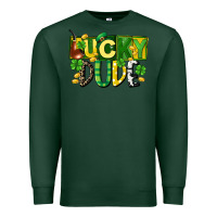 Sports Green Lucky dude  St. Patrick's Day Premium Sweatshirt - CowGirlArtShop