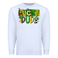 White Lucky dude  St. Patrick's Day Premium Sweatshirt - CowGirlArtShop