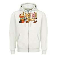 Oatmeal Heather Mini spice Zipper Hoodie - NancyCooperArtShop