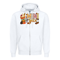 White Mini spice Zipper Hoodie - NancyCooperArtShop