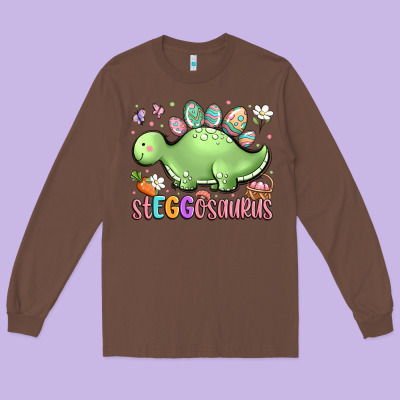 Easter Stegosaurus Delight Long Sleeve Tee Designed By Lillyallendesigns