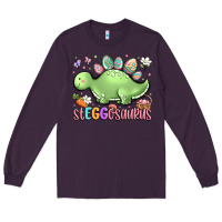 Plum easter stegosaurus delight Long Sleeve Tee - LillyAllenDesigns