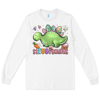 White easter stegosaurus delight Long Sleeve Tee - LillyAllenDesigns