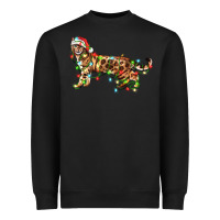 Black christmas bengal cat Heavyweight Sweatshirt - LillyAllenDesigns