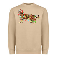Mushroom christmas bengal cat Heavyweight Sweatshirt - LillyAllenDesigns