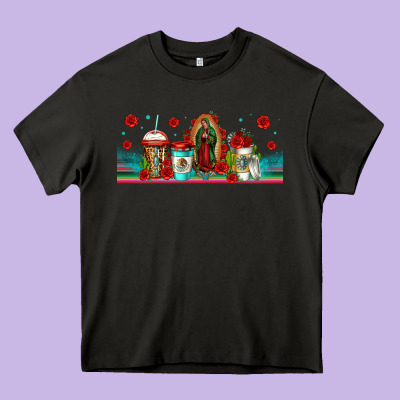 Lady Of Guadalupe Coffee Cups Libbey Glass Heavy Core Tee Designed By Jasminsmagicworld