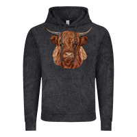 Vintage Black highland cow Vintage Hoodie - RanaPortraitStore