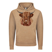 Vintage Coffee highland cow Vintage Hoodie - RanaPortraitStore