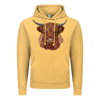 Vintage Mustard highland cow Vintage Hoodie - RanaPortraitStore