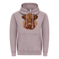 Vintage Zinc highland cow Vintage Hoodie - RanaPortraitStore
