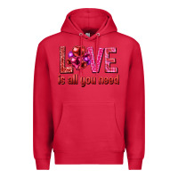 Cardinal Love is all you need Valentine's Day Premium Hoodie - HowdyJamesFarm