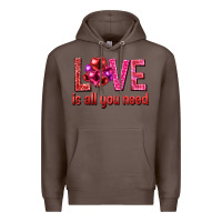 Coffee Love is all you need Valentine's Day Premium Hoodie - HowdyJamesFarm