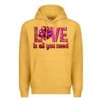 Mustard Love is all you need Valentine's Day Premium Hoodie - HowdyJamesFarm