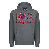 Rock Love is all you need Valentine's Day Premium Hoodie - HowdyJamesFarm