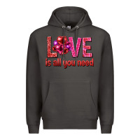 Smoke Love is all you need Valentine's Day Premium Hoodie - HowdyJamesFarm