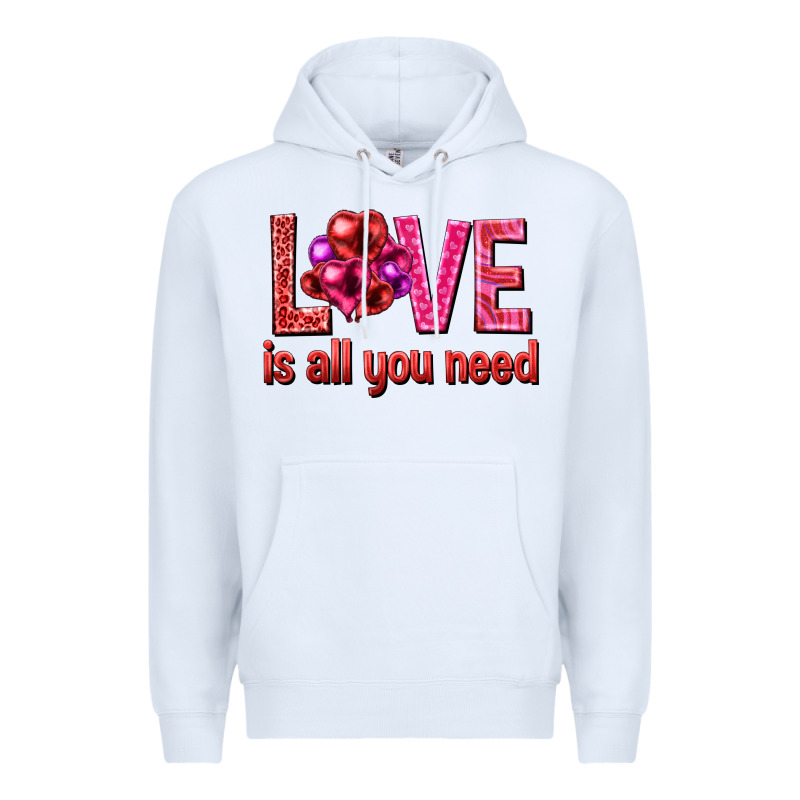 Love Is All You Need Valentine's Day Premium Hoodie by HowdyJamesFarm | Teevron