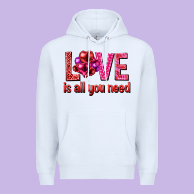 Love Is All You Need Valentine's Day Premium Hoodie Designed By Howdyjamesfarm