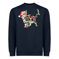 Navy christmas american shorthair cat Heavyweight Sweatshirt - LillyAllenDesigns