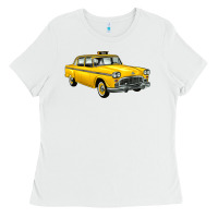 White taxi cab Ladies Tee - Artiststas