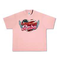 Salmon American babe Urban Heavy Tee - NancyCooperArtShop