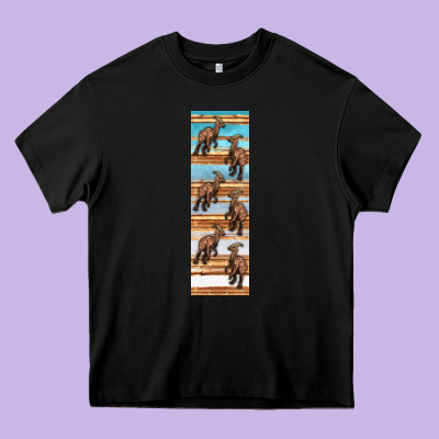 Dinosaur Parasaurolophus Pen Wrap Heavy Core Tee Designed By Artiststas