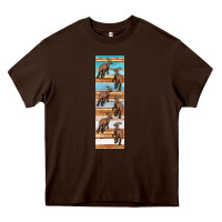 Chocolate Brown dinosaur parasaurolophus pen wrap Heavy Core Tee - Artiststas