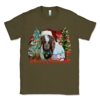 Army Green merry Christmas goat Classic Tee - CowhideDigitalArt