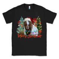 Black merry Christmas goat Classic Tee - CowhideDigitalArt