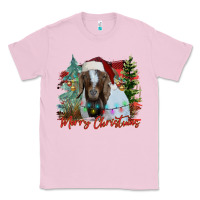 Bubblegum Pink merry Christmas goat Classic Tee - CowhideDigitalArt