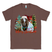 Chestnut merry Christmas goat Classic Tee - CowhideDigitalArt