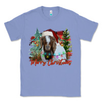 Colony Blue merry Christmas goat Classic Tee - CowhideDigitalArt