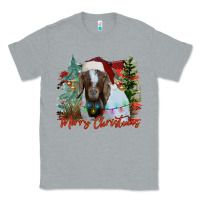 Heather Grey merry Christmas goat Classic Tee - CowhideDigitalArt