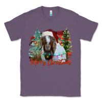 Lavender merry Christmas goat Classic Tee - CowhideDigitalArt