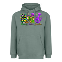 Sage Peace Love Crawfish Heavyweight Hoodie - HowdyJamesFarm
