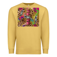 Antique Gold Colorful leopard lightning bolt tumbler mother's Premium Sweatshirt - HowdyJamesFarm