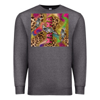 Charcoal Heather Colorful leopard lightning bolt tumbler mother's Premium Sweatshirt - HowdyJamesFarm