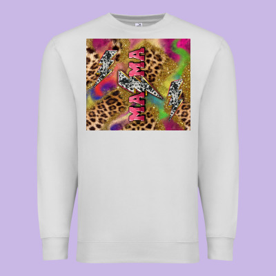 Colorful Leopard Lightning Bolt Tumbler Mother's Premium Sweatshirt Designed By Howdyjamesfarm
