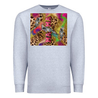 Heather Grey Colorful leopard lightning bolt tumbler mother's Premium Sweatshirt - HowdyJamesFarm