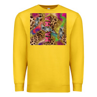 Lemon Colorful leopard lightning bolt tumbler mother's Premium Sweatshirt - HowdyJamesFarm