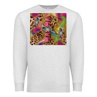Oatmeal Heather Colorful leopard lightning bolt tumbler mother's Premium Sweatshirt - HowdyJamesFarm