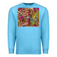Ocean Blue Colorful leopard lightning bolt tumbler mother's Premium Sweatshirt - HowdyJamesFarm