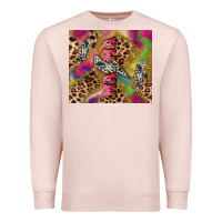 Pale Pink Colorful leopard lightning bolt tumbler mother's Premium Sweatshirt - HowdyJamesFarm