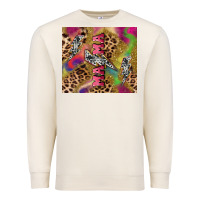 Sandshell Colorful leopard lightning bolt tumbler mother's Premium Sweatshirt - HowdyJamesFarm
