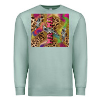 Seafoam Colorful leopard lightning bolt tumbler mother's Premium Sweatshirt - HowdyJamesFarm