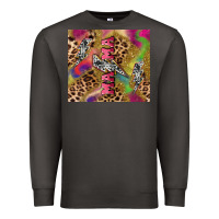 Smoke Colorful leopard lightning bolt tumbler mother's Premium Sweatshirt - HowdyJamesFarm