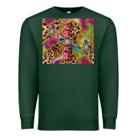 Sports Green Colorful leopard lightning bolt tumbler mother's Premium Sweatshirt - HowdyJamesFarm