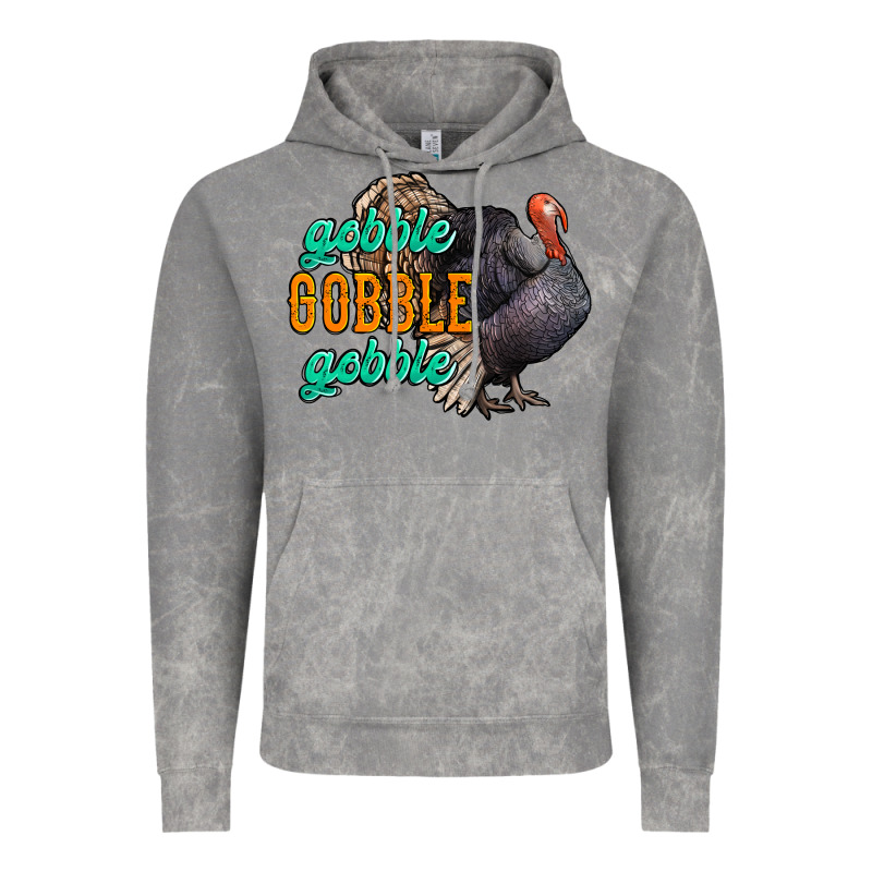 Thanksgiving Turkey Gobble Gobble Vintage Hoodie by NancyCooperArtShop | Teevron