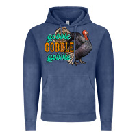 Vintage Denim Thanksgiving turkey gobble gobble Vintage Hoodie - NancyCooperArtShop